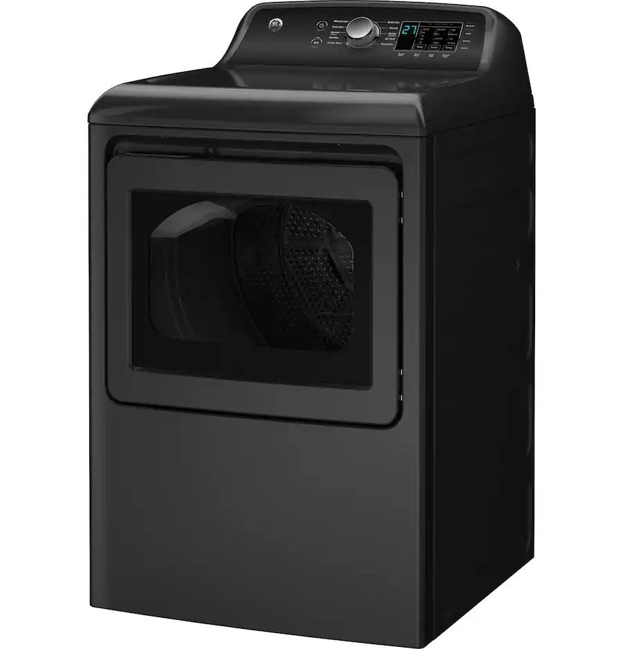 GE - 7.4 Cu. Ft. Electric Dryer with Sensor Dry - Diamond Gray- GTD58EBPVDG - Image 2