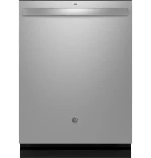 GE - 24" Top Control Built-In Stainless Steel Tub Dishwasher with 3rd Rack, Sanitize Cycle and 47 dBA - Slate - GDT650SMVES