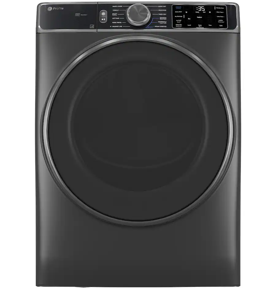 GE Profile - 7.8 Cu. Ft. Stackable Smart Electric Dryer with Steam and Sanitize Cycle - Carbon Graphite-PFD95ESPWDS