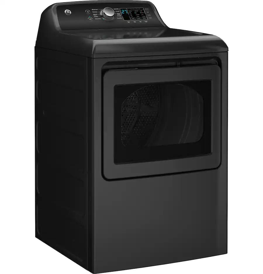 GE - 7.4 Cu. Ft. Electric Dryer with Sensor Dry - Diamond Gray- GTD58EBPVDG - Image 3