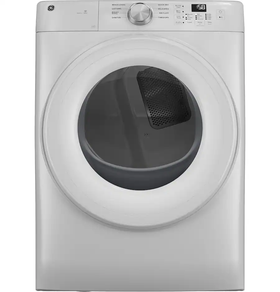 GE - 7.8 Cu. Ft. Stackable Smart Electric Dryer with Sanitize Cycle - White- GFD35ESSYWW - Image 4