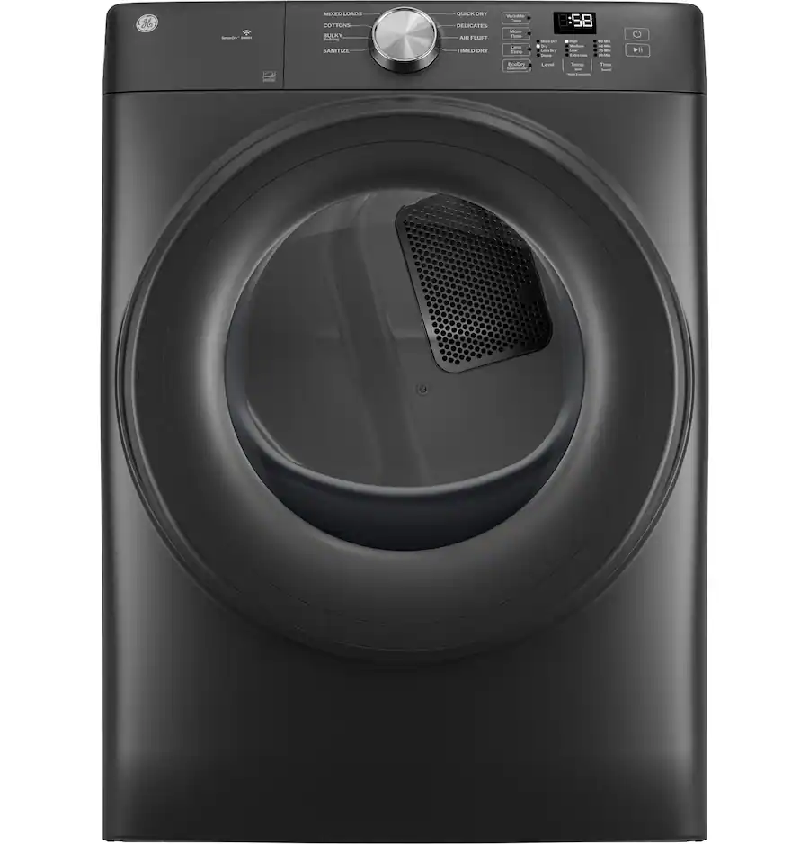 GE - 7.8 Cu. Ft. Stackable Smart Electric Dryer with Sanitize Cycle - Carbon Graphite - GFD35ESPYDS