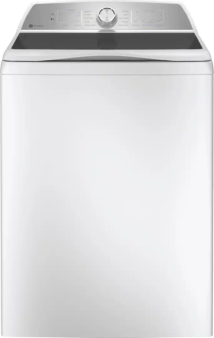GE Profile - 5.0 Cu. Ft. High Efficiency Smart Top Load Washer with Smarter Wash Technology, Easier Reach & Microban Technology - White -PTW600BSRWS
