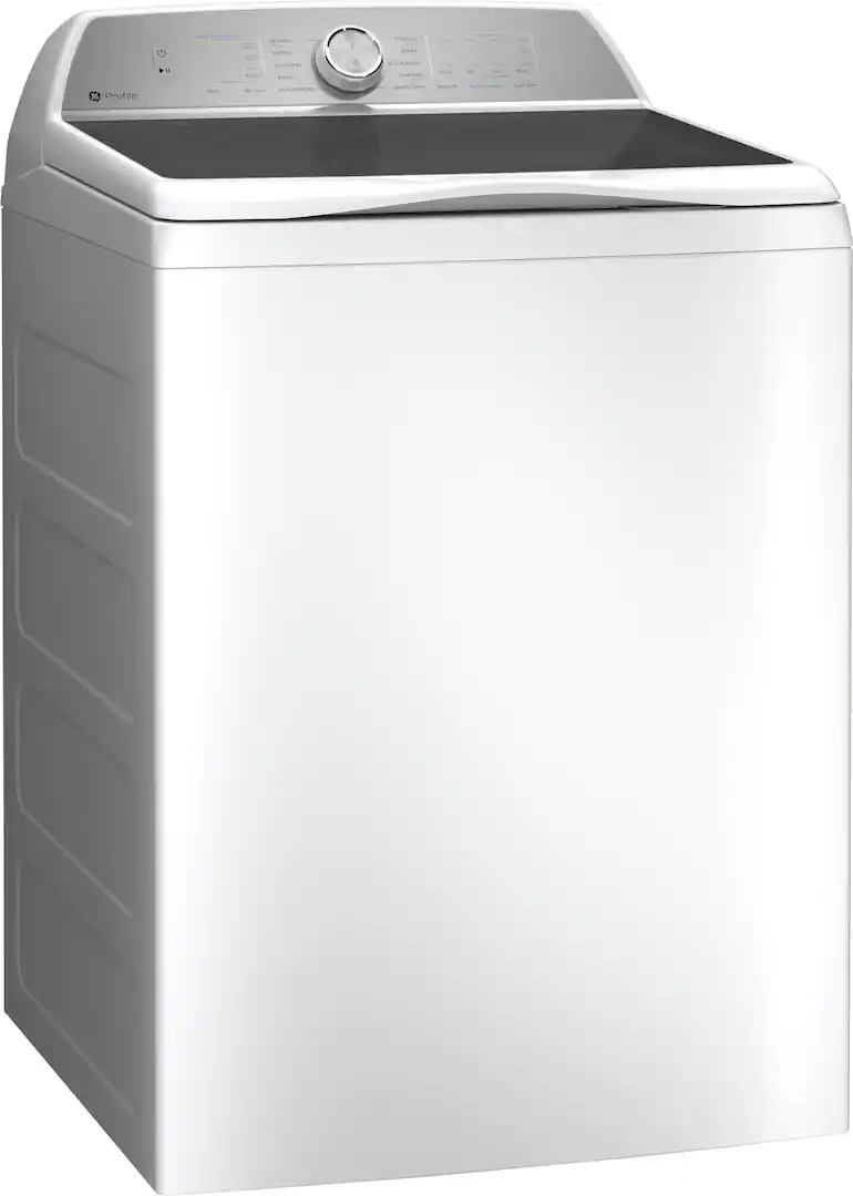 GE Profile - 4.9 Cu. Ft. High Efficiency Smart Top Load Washer with Smarter Wash Technology, Easier Reach & Microban Technology - White -PTW605BSRWS - Image 2