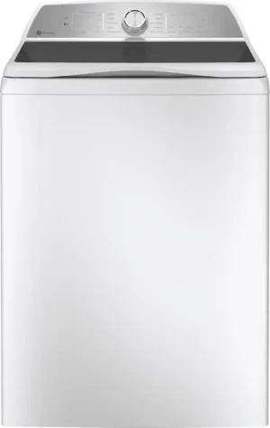 GE Profile - 4.9 Cu. Ft. High Efficiency Smart Top Load Washer with Smarter Wash Technology, Easier Reach & Microban Technology - White -PTW605BSRWS