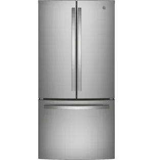 GE - 18.6 Cu. Ft. French Door Counter-Depth Refrigerator with Internal Water Dispenser - Stainless Steel -GWE19JYLFS