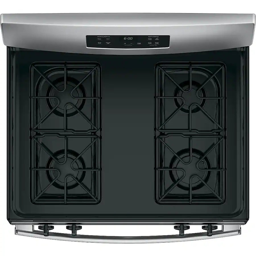 GE - 4.8 Cu. Ft. Freestanding Gas Range - Stainless Steel - JGBS60REKSS - Image 3