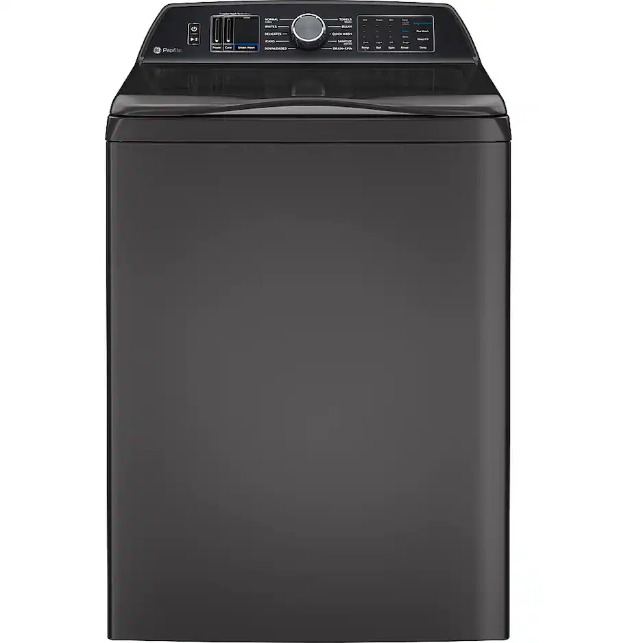 GE Profile - 5.4 Cu. Ft. High Efficiency Smart Top Load Washer with Smarter Wash Technology, Easier Reach & Direct Drive Motor - Diamond Gray - PTW700BPTDG