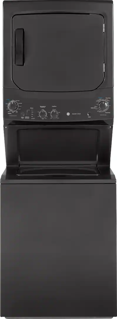 GE - 3.8 Cu. Ft. Top Load Washer and 5.9 Cu. Ft. Electric Dryer Laundry Center - Diamond Gray - GUD27ESPMDG