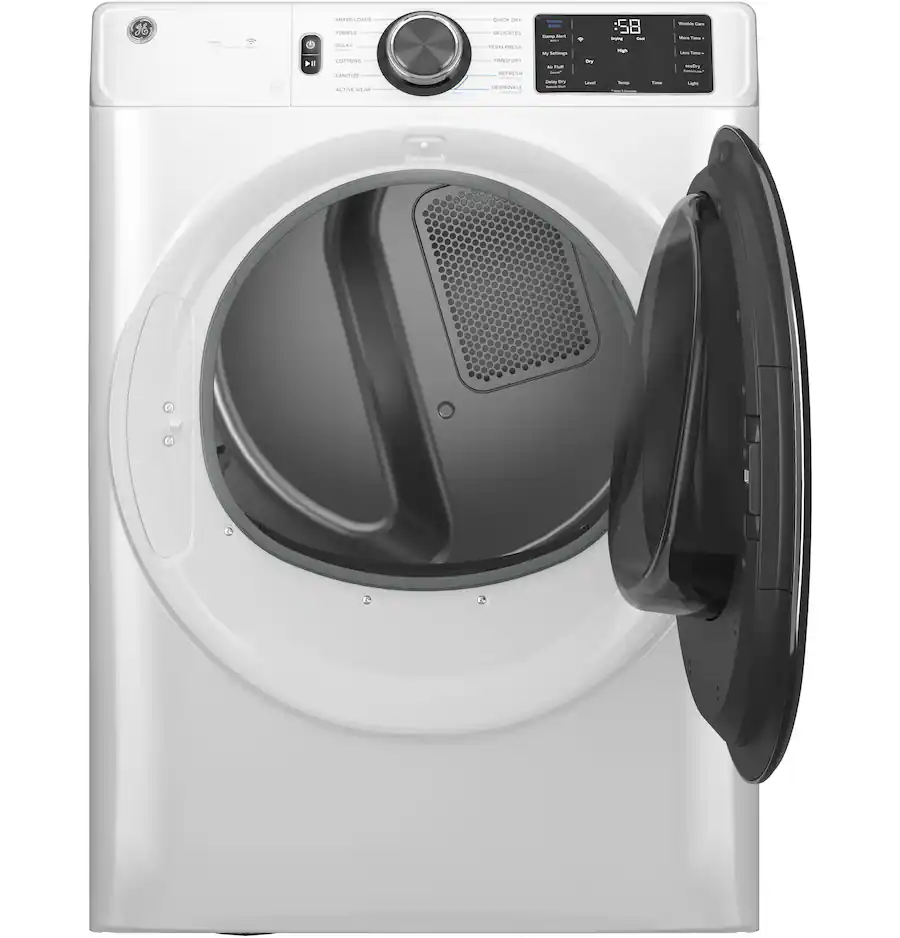 GE - 7.8 Cu. Ft. Stackable Smart Gas Dryer with Steam - White - GFD65GSSVWW - Image 3