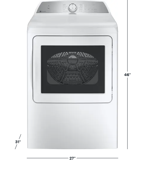 GE Profile - 7.4 Cu. Ft. Smart Gas Dryer with Sanitize Cycle and Sensor Dry - White- PTD60GBSRWS - Image 2