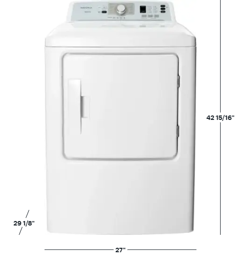 Insignia™ - 6.7 Cu. Ft. Electric Dryer with Sensor Dry and My Cycle Memory - White - Open Box - Good- GTD45GASJWS - Image 2