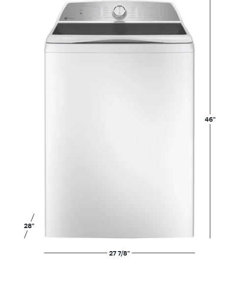 GE Profile - 5.0 Cu. Ft. High Efficiency Smart Top Load Washer with Smarter Wash Technology, Easier Reach & Microban Technology - White -PTW600BSRWS - Image 2