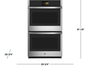 GE Profile - 30" Smart Built-In Double Electric Convection Wall Oven with Air Fry & Precision Cooking - Stainless Steel- PTD7000SNSS