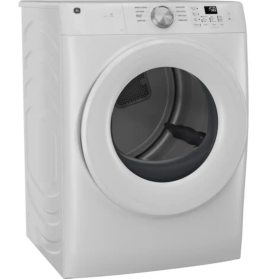 GE - 7.8 Cu. Ft. Stackable Smart Electric Dryer with Sanitize Cycle - White- GFD35ESSYWW