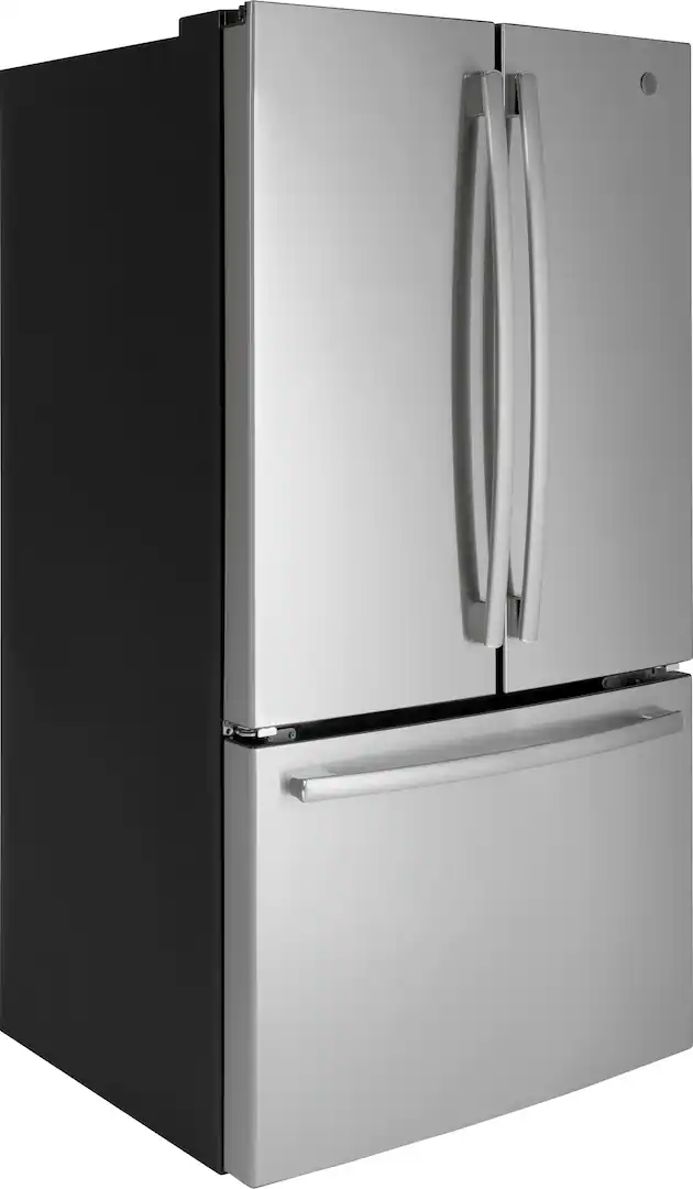 GE - 27.0 Cu. Ft. French Door Refrigerator with Internal Water Dispenser - Stainless Steel-GNE27JYMFS