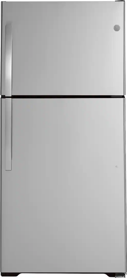 GE - 21.9 Cu. Ft. Top-Freezer Refrigerator with Garage Ready Performance - Stainless Steel - GTS22KYNRFS