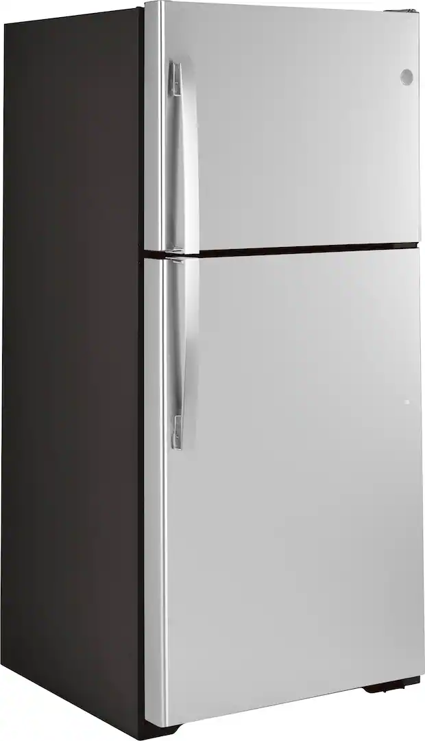 GE - 21.9 Cu. Ft. Top-Freezer Refrigerator with Garage Ready Performance - Stainless Steel - GTS22KYNRFS - Image 3