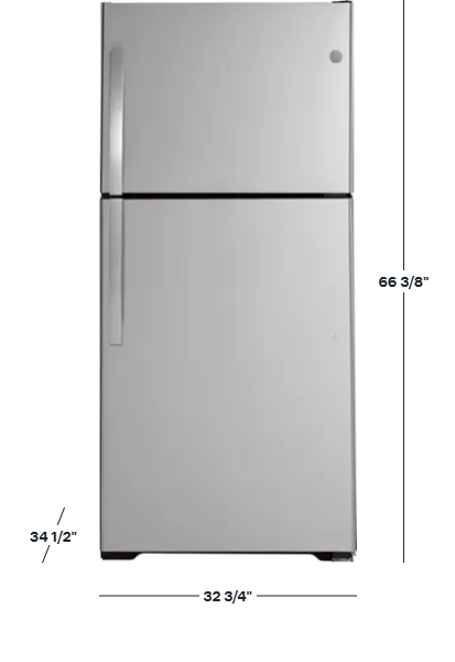 GE - 21.9 Cu. Ft. Top-Freezer Refrigerator with Garage Ready Performance - Stainless Steel - GTS22KYNRFS - Image 2