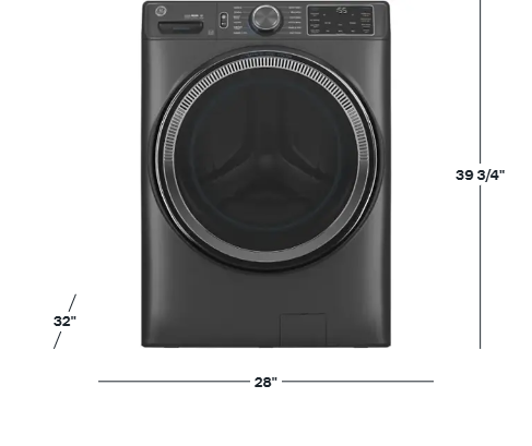 GE - 5.0 Cu. Ft. Stackable Smart Front Load Washer with Steam, SmartDispense and Odorblock Ultra Fresh Vent System - Carbon Graphite-GFW655SPVDS - Image 2