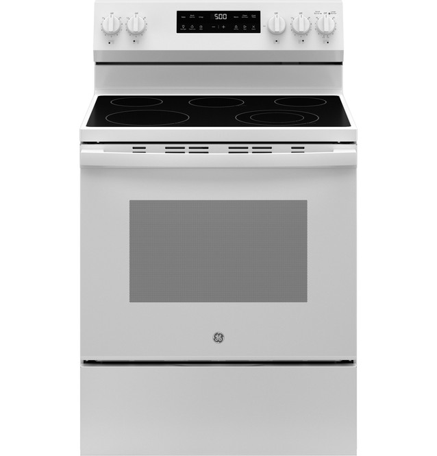 GE® ENERGY STAR® 30" Free-Standing Electric Range with Crisp Mode - GRF500PVWW