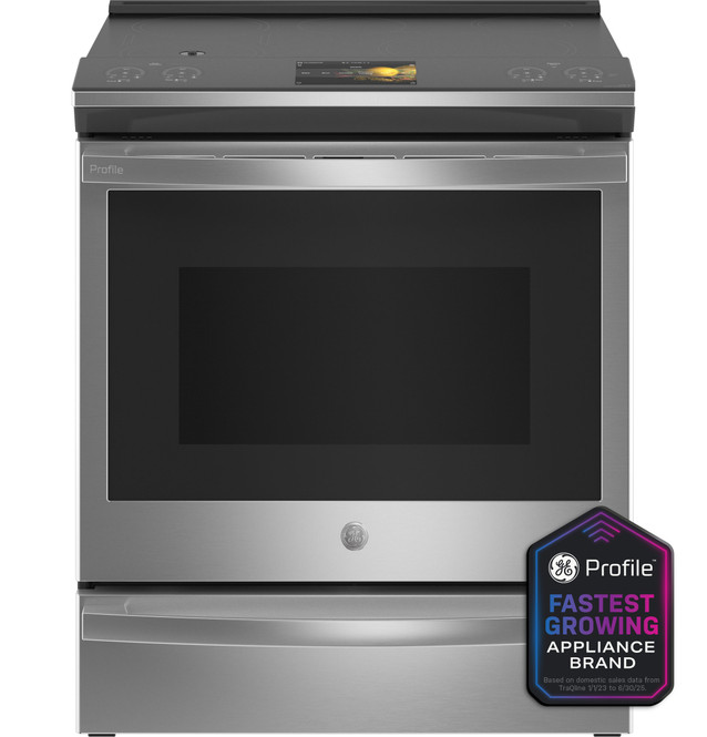 GE Profile™ 30" Smart Slide-In Front-Control Induction Fingerprint Resistant Range with In Oven Camera - PHS93XYPFS