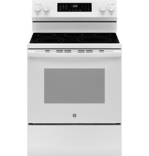 GE® ENERGY STAR® 30" Free-Standing Electric Convection Range with No Preheat Air Fry and EasyWash™ Oven Tray -GRF600AVWW