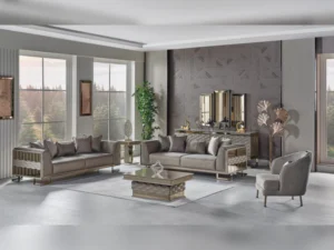 Gokce 4-pieces (2 Sofa & 2 Chair) Livingroom Set Grey - 101-GOK-KAN550-3311