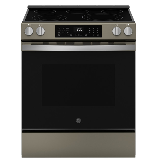 GE® ENERGY STAR® 30" Slide-In Electric Convection Range with No Preheat Air Fry and EasyWash™ Oven Tray- GRS600AVES