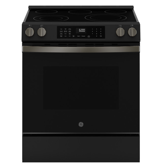 GE® ENERGY STAR® 30" Slide-In Electric Convection Range with No Preheat Air Fry and EasyWash™ Oven Tray Model - GRS600AVDS