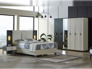 Nero Bedroom (Queen Storage Bed With Headboard & Dresser With Mirror & 2 Nightstand )-1463-477