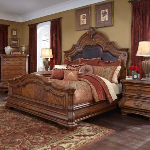 tuscano melange Finish: Melange   Queen Mansion Bed (3 pc)