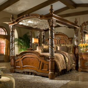 villa valencia Finish: Classic Chestnut   Cal King Canopy Bed