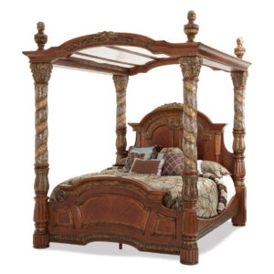 villa valencia Finish: Classic Chestnut   Eastern King Canopy Bed