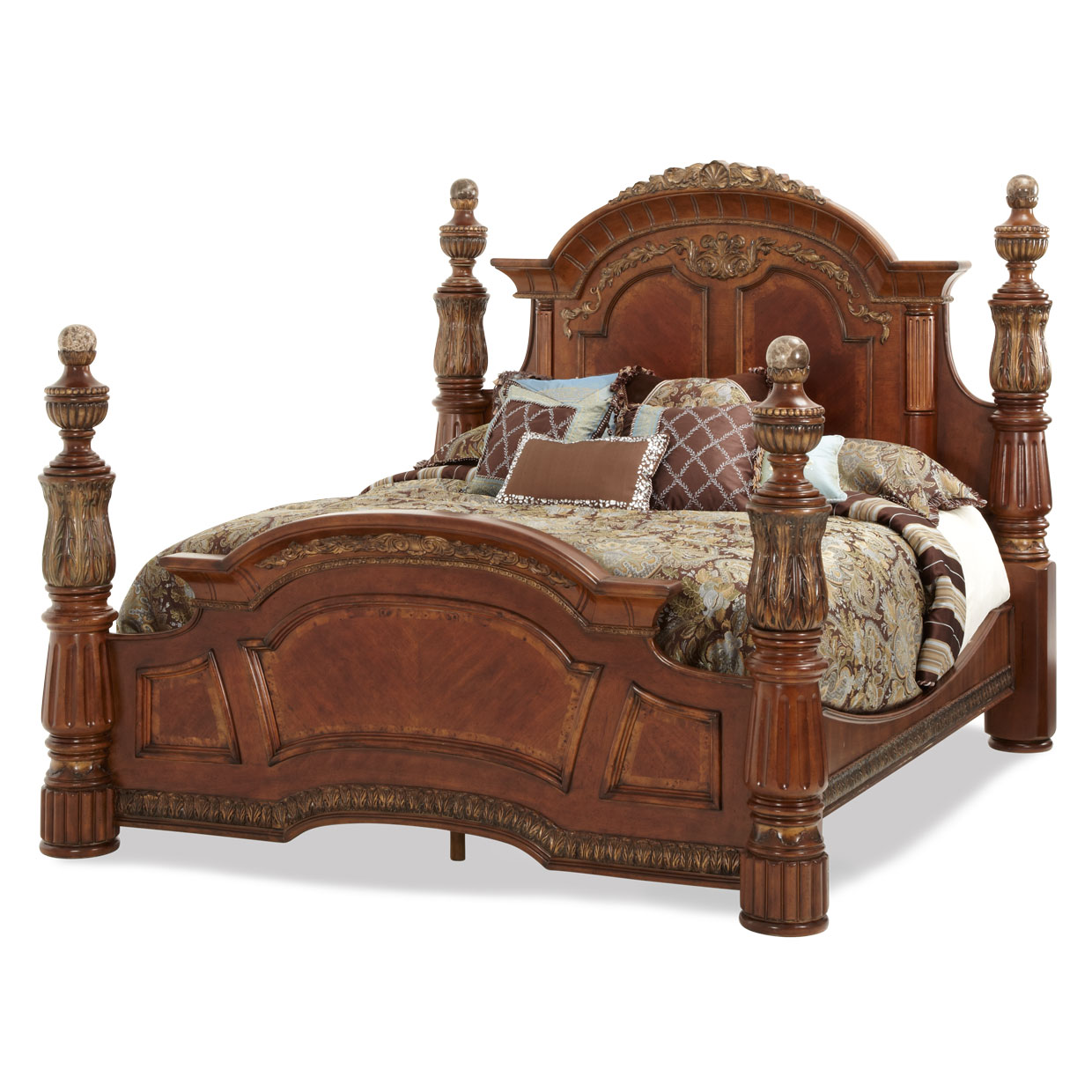 villa valencia Finish: Classic Chestnut   Eastern King Poster Bed