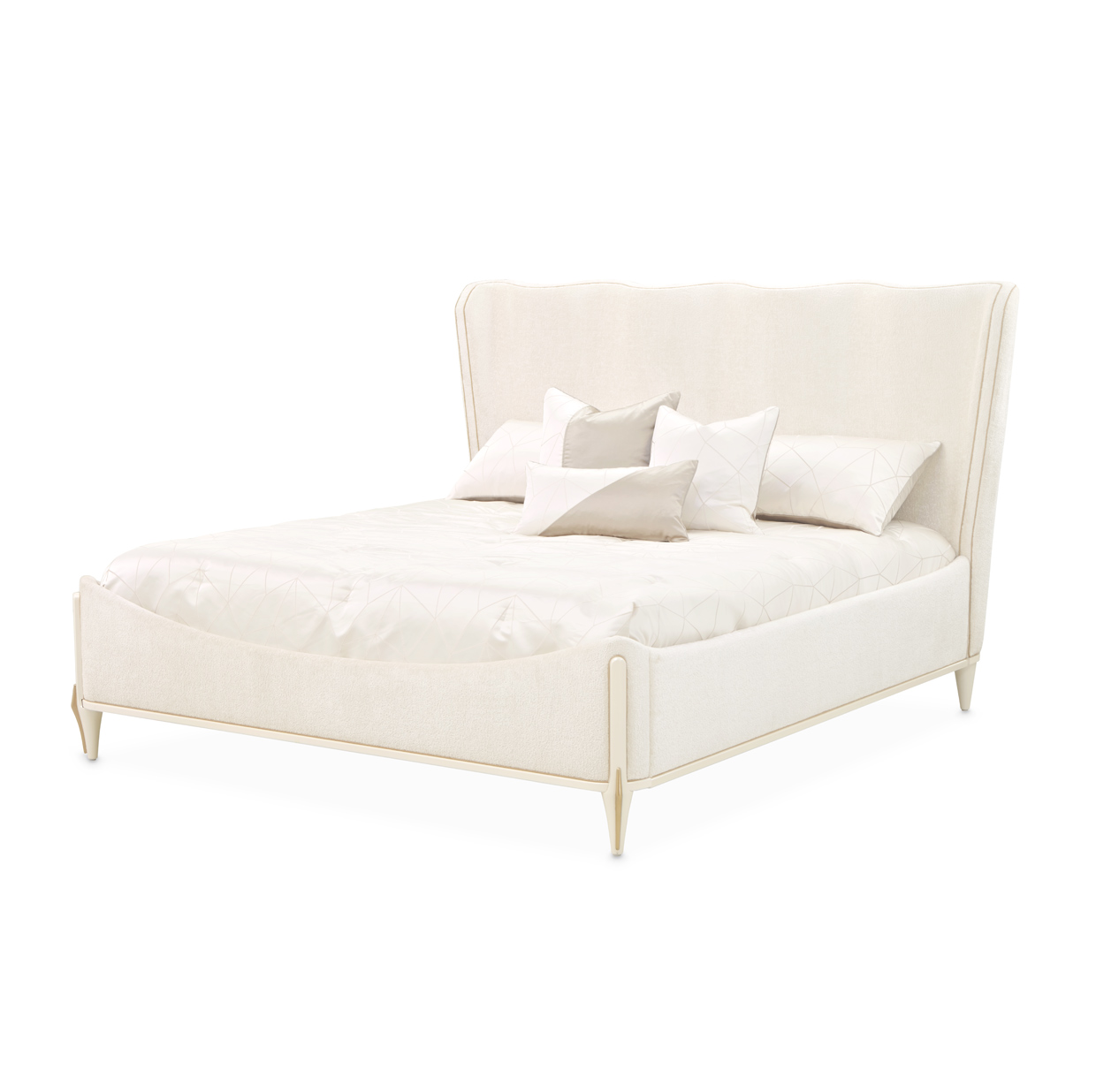 la terrazza Finish: Creamy Pearl Upholstered Bed