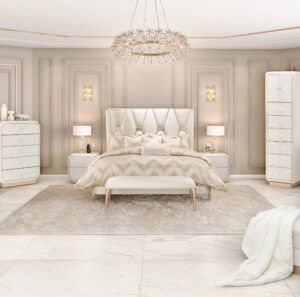 La rachelle - Cal. King Upholstered Panel Bed