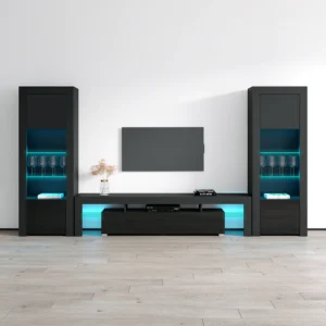 Milano 200-BK-BK Entertainment Center