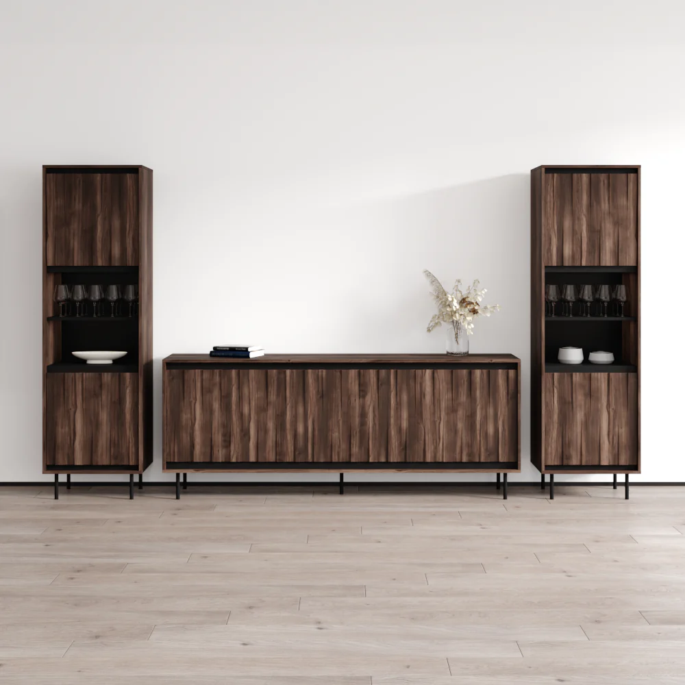 Swing 190 SB-BK-BK Entertainment Center