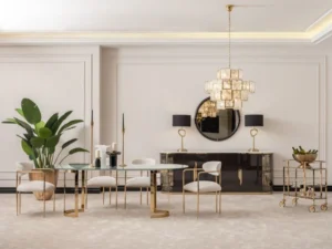 Parma Diningroom (Consol With Mirror & Dining Table & 6 Dining Chair)