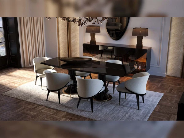 Anka Diningroom (Consol With Mirror & Dining Table & 6 Dining Chair