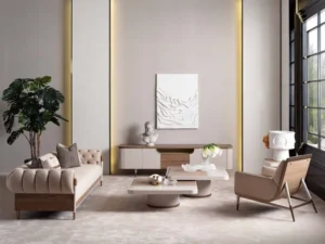 Harmony 4-pieces (1 Four Seater Chester Sofa & 1 Four Seater Sofa & 2 Chair) Livingroom
