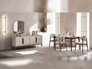 Polo El Diningroom Consol With Mirror & Dining Table & 6 Dining Chair