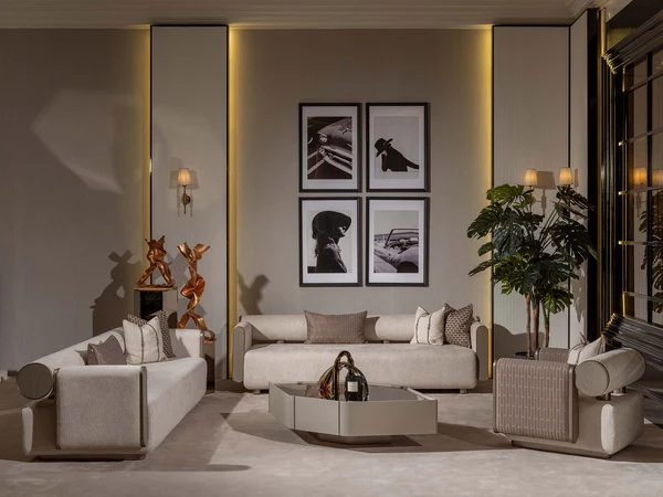 Ricamo 4-pieces (2 Four Seater Sofa & 2 Chair) Livingroom