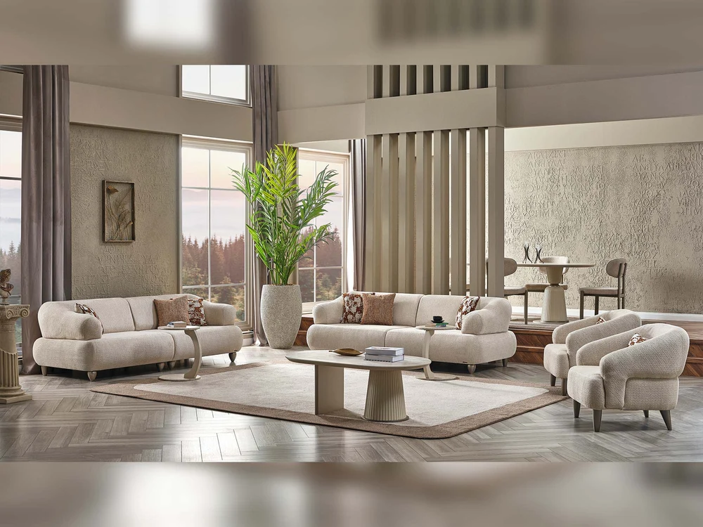 Bern Convertible Loveseat Cream